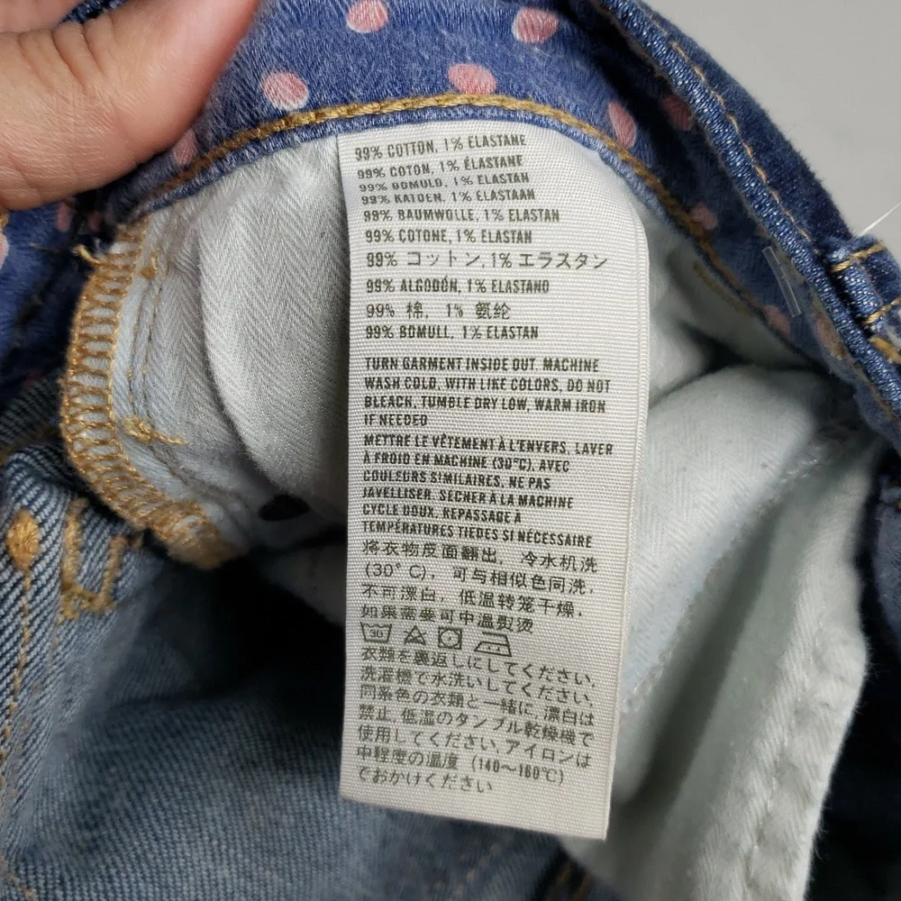 Hollister Womens Cotton Capri Roll Tab Hem Jeans Size 27 Denim Blue Y2K Low Rise